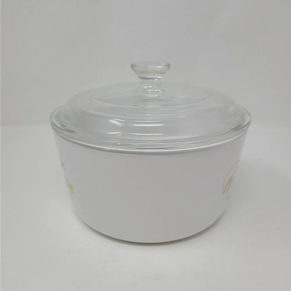 Vintage Corning Rangetoppers  2 1/2 Quart Saucepan Wildflower With Lid